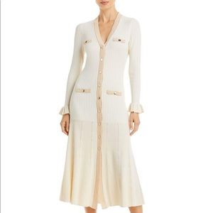 Sandro Ellis Crochet Trim Midi dress